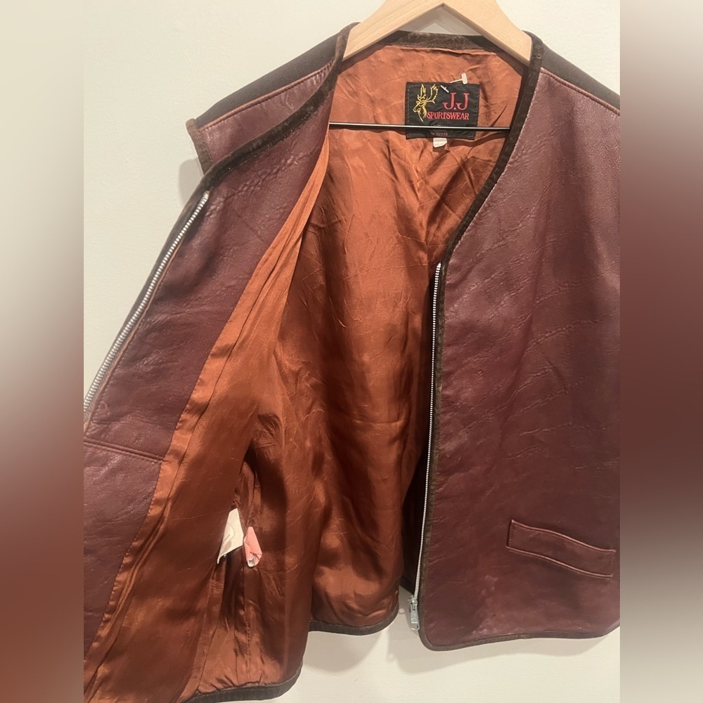 Vintage men’s leather vest Size XL - Picture 6 of 6